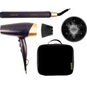 COMBO SECADOR + PLANCHITA CON ESTUCHE REMINGTON SAPPHIRE LUXE S5805GP-220R
